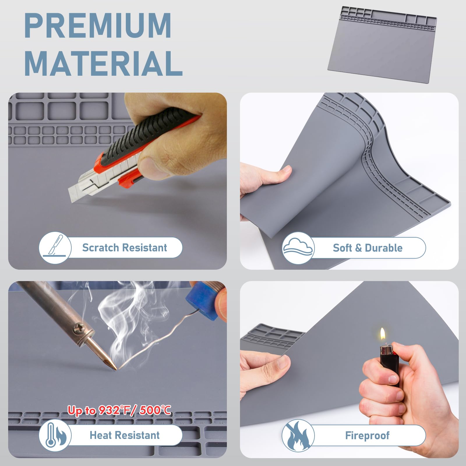 Magnetic Silicone Solder Pad 5 - огляд і ціна Electronics Repair Mat