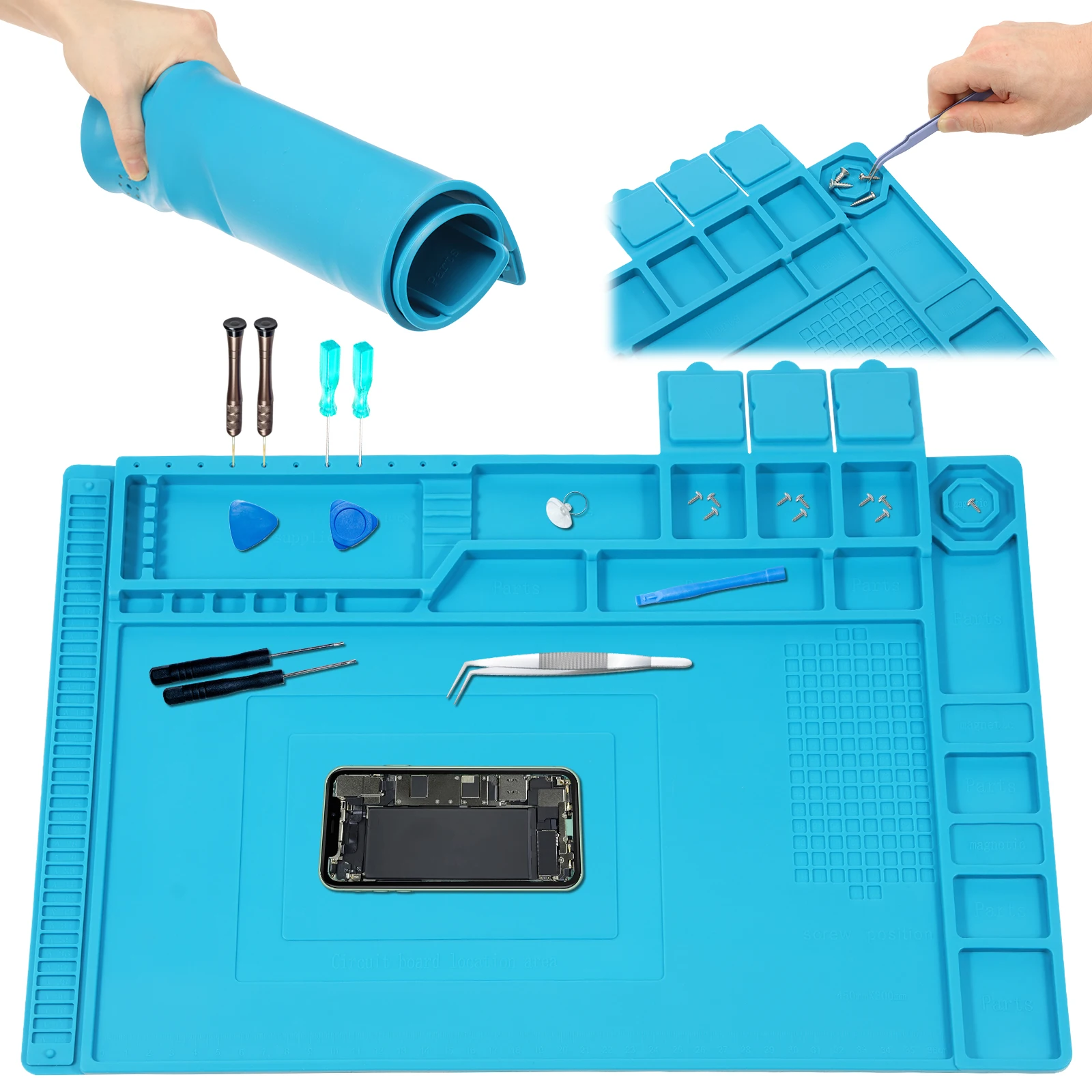 45x30cm Silicone Soldering Mat - огляд і ціна Electronics Repair Mat