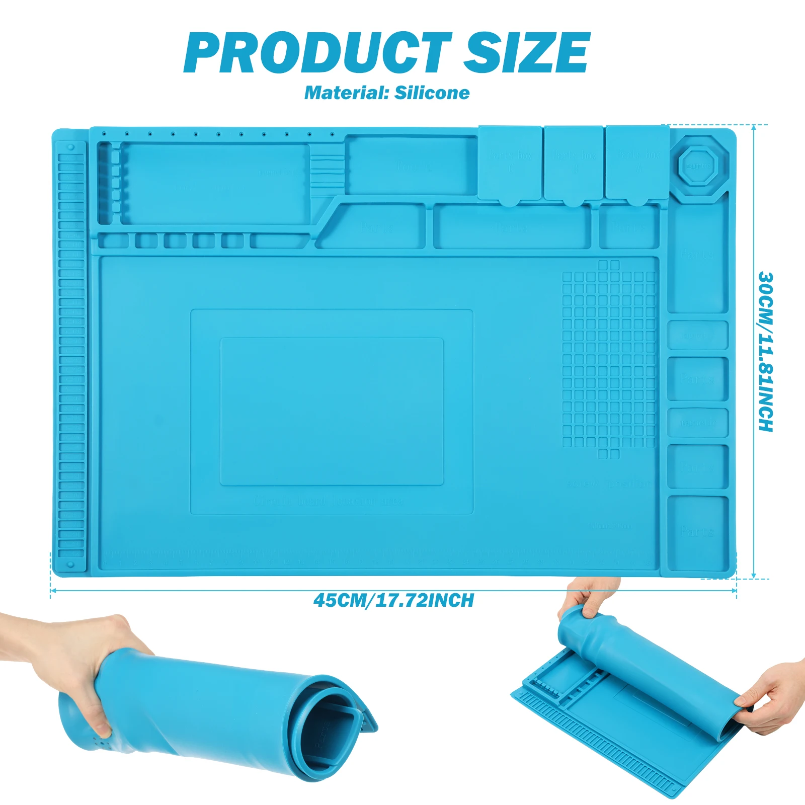 45x30cm Silicone Soldering Mat - огляд і ціна Electronics Repair Mat